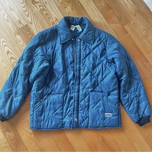 Vintage 60’s Quilted Jacket Zip Up Big Smith